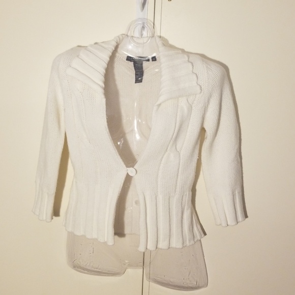 White Rampage Cropped Cardigan - Picture 1 of 4